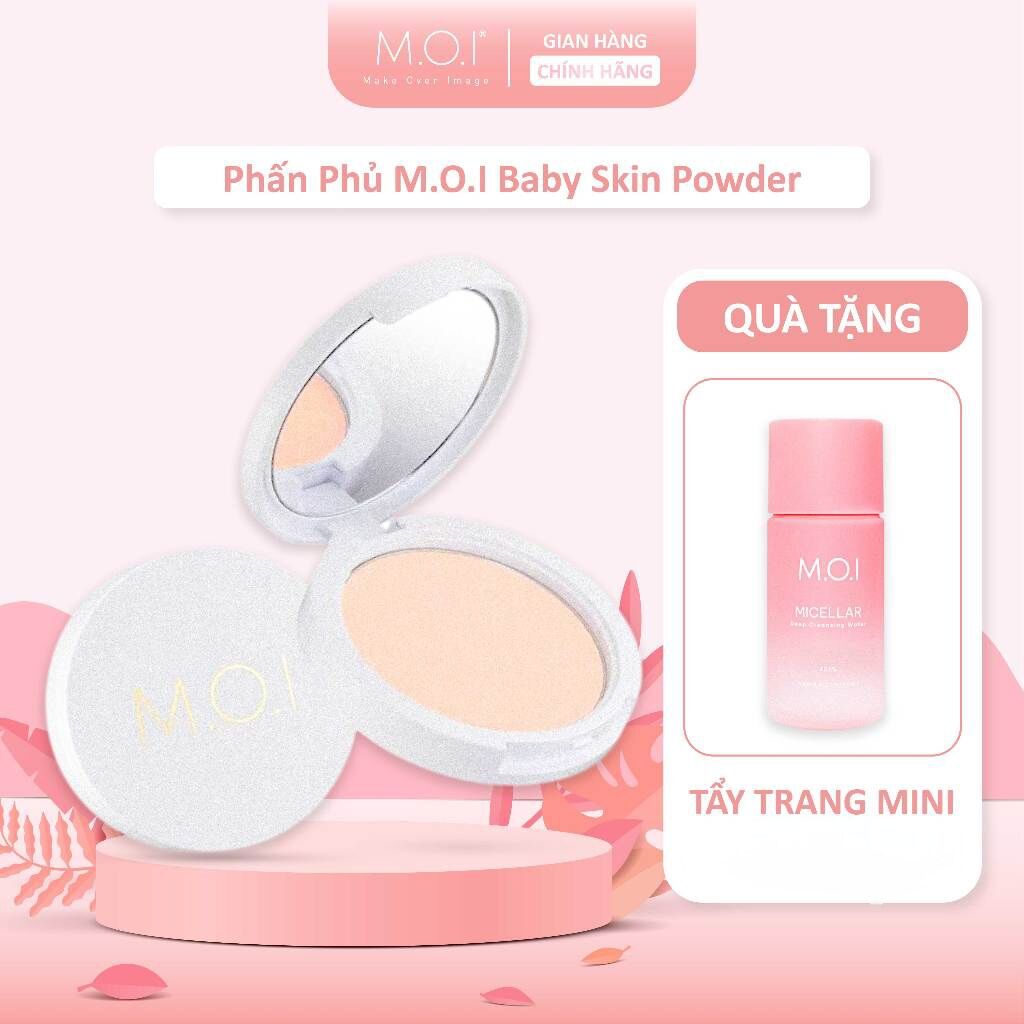 Phấn phủ M.O.I Cosmetics kiềm dầu kháng nước - tone tự nhiên 10g