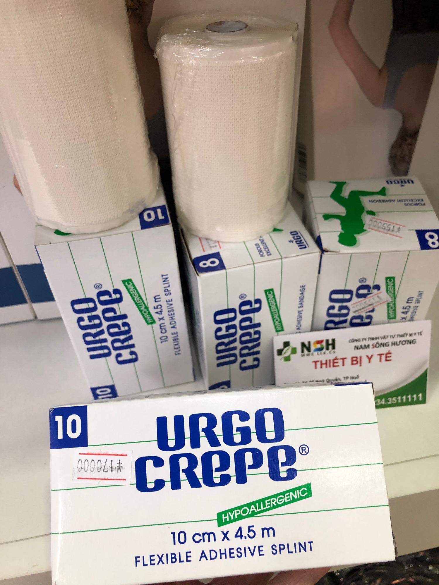 BĂNG KEO THUN CO GIÃN URGO CREPE 10cm Băng keo Urgo Crepe 10cm x 4.5m Băng Keo Cuộn Y Tế Thun Co Giãn: Urgo Crepe Dán sườn trong y tế Băng Keo Cuộn Y Tế Thun Co Giãn: Urgo Crepe Dán sườn trong chấn thương, sau phẫu thuật crepe 10cm x 4.5cm