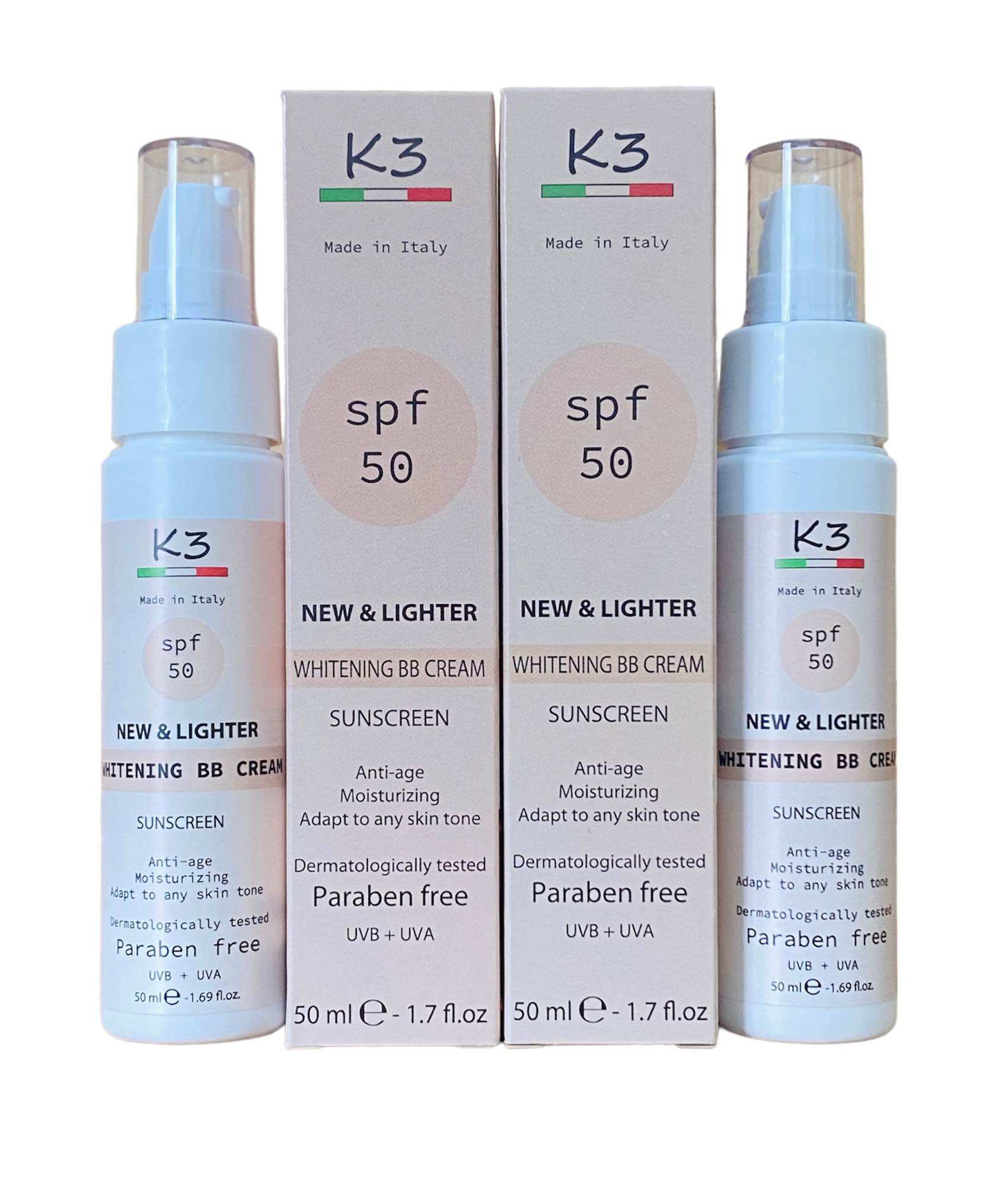 Kem chống nắng K3 Whitening BB Cream SPF50