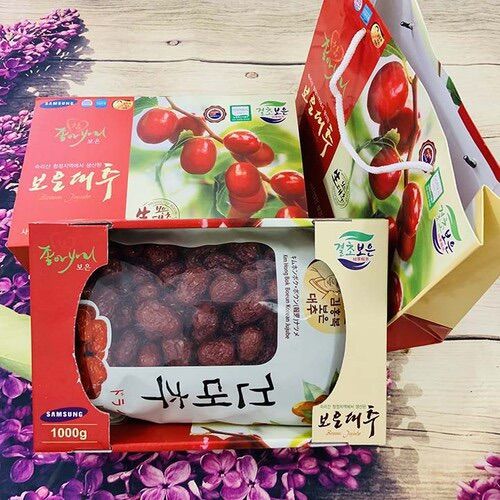 Táo đỏ samsung sấy khô hàn quốc hộp 1 kg