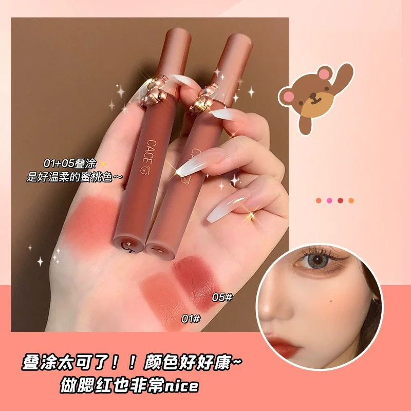 SET 5 CÂY SON KEM LÌ GẤU CACE MẪU MỚI