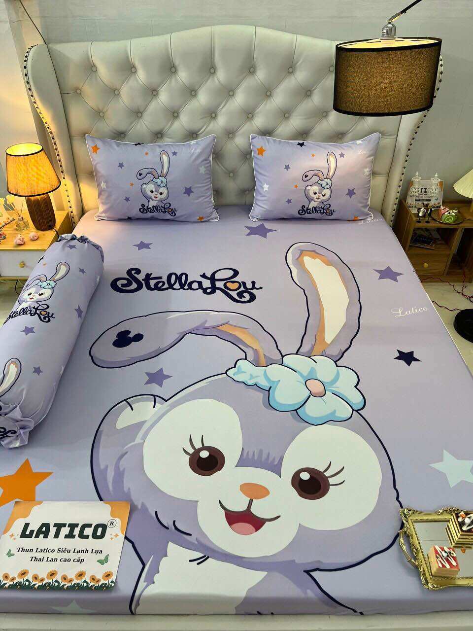 Bộ 4 dra/ga áo gối cho bé THUN LỤA THÁI SIÊU LẠNH LATICO