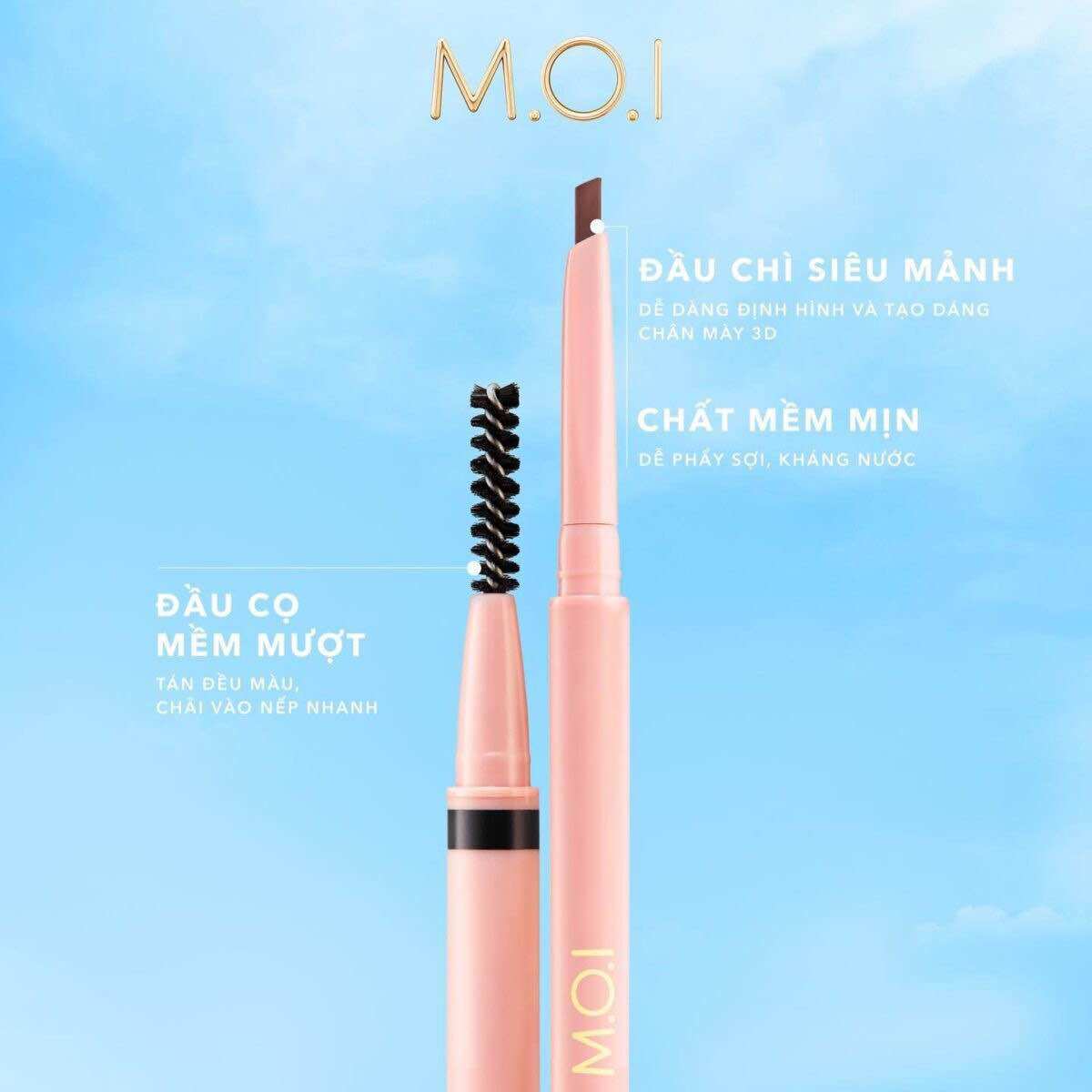 Chì kẻ mày PERFECT SHAPE EYEBROW M.O.I Cosmetics Hồ Ngọc Hà