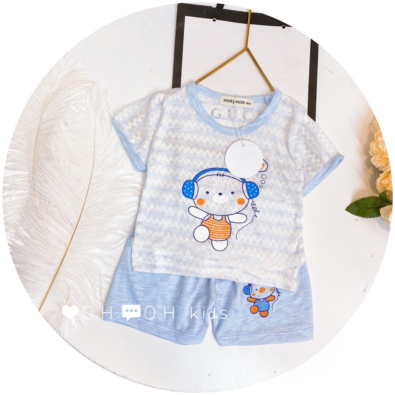 ☘️☘️Bộ Minky Mom thông hơi 7-16kg☘️☘️