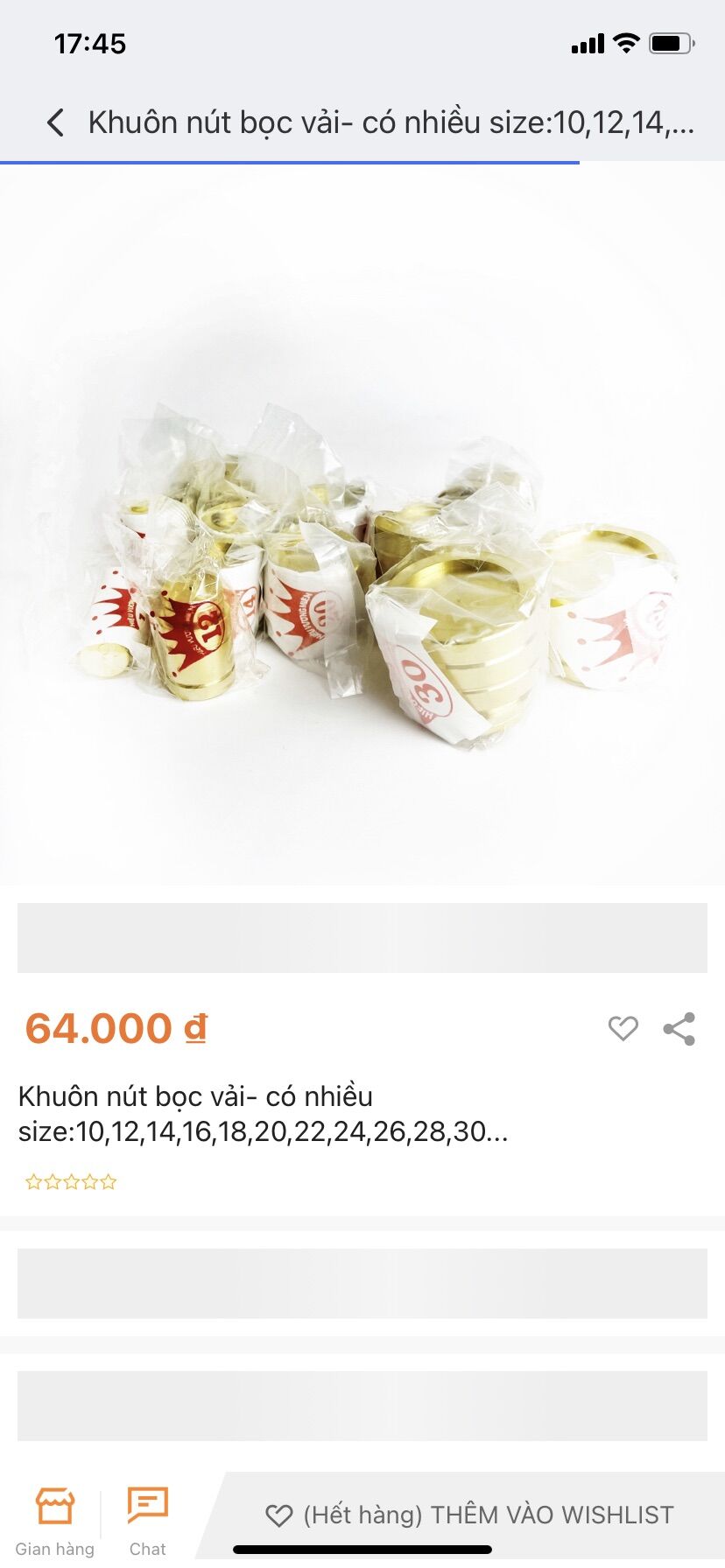 Khuôn nút bọc vải- có nhiều size:10,12,14,16,18,20,22,24,26,28,30...
