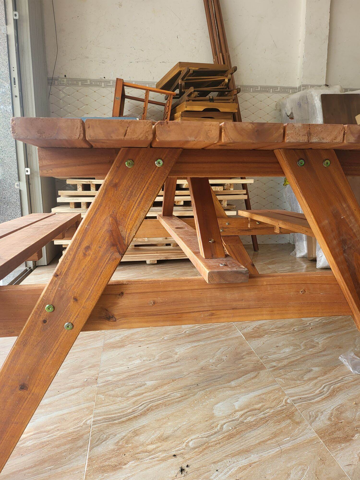 Ghế chữ A ngoài trời, ghế liền bàn (Nếu phí ship cao hãy nhắn tin cho shop)