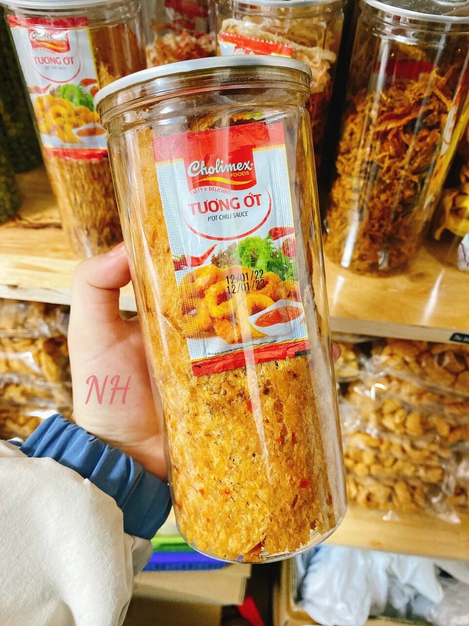 Khô mực cán tẩm gia vị hũ 250gr