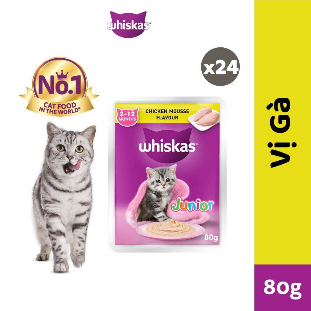 Pate Whiskas Dành Cho Mèo Con Gói 80g