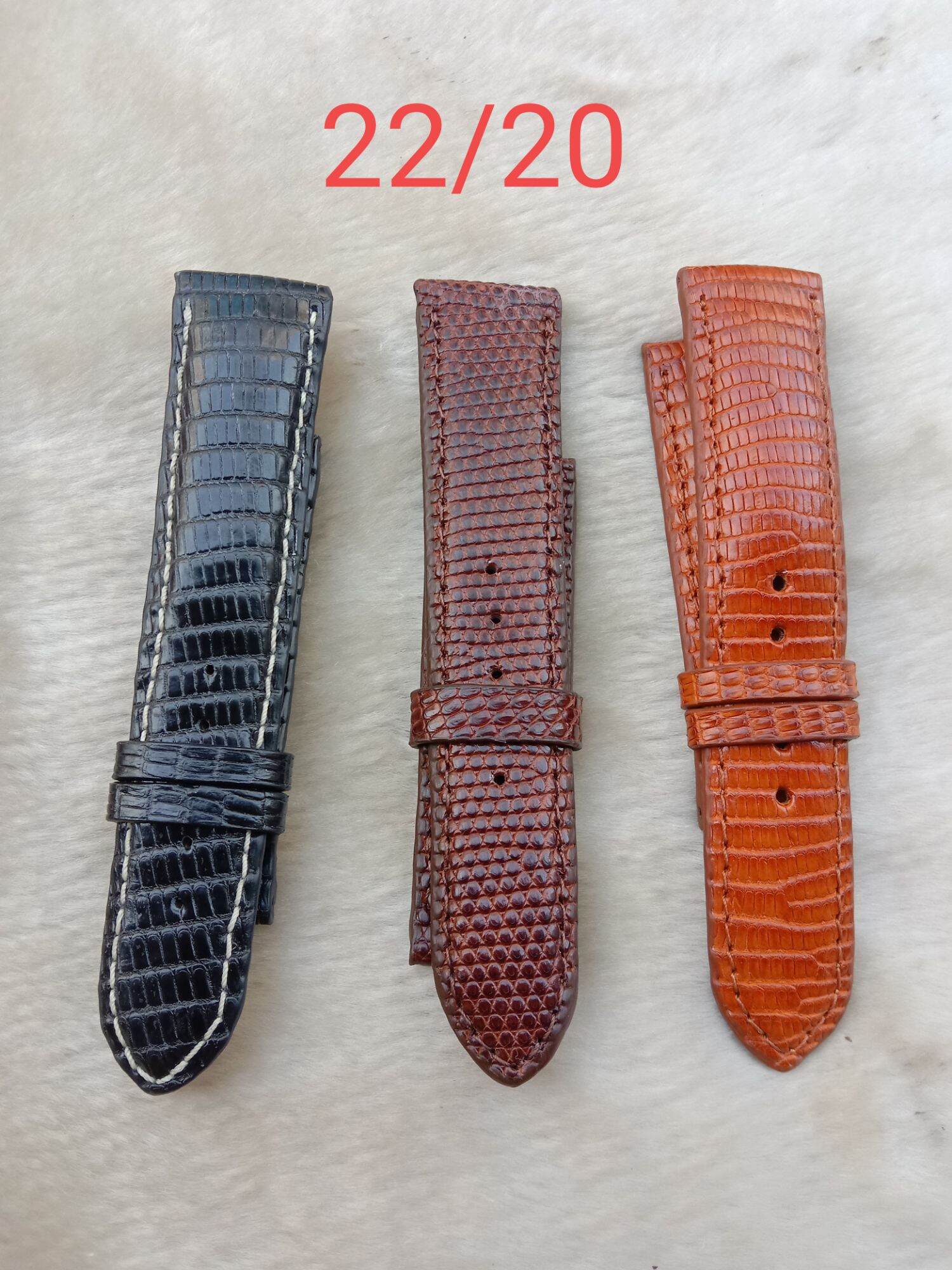 Dây đồng hồ da KỲ ĐÀ size 18, 20, 22 Da THẬT MAY KỸ