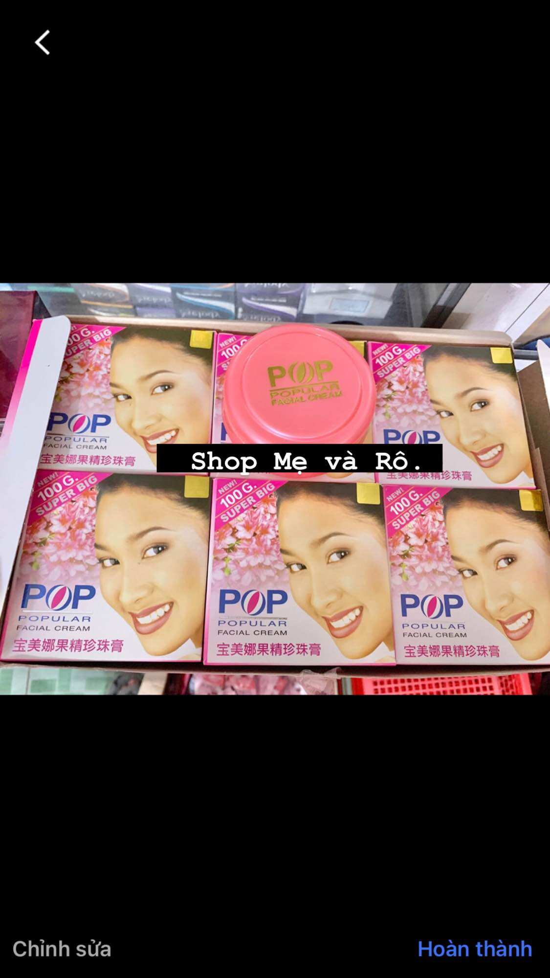 Sỉ nguyên hộp 12 hủ kem pop thái lan hủ 100g