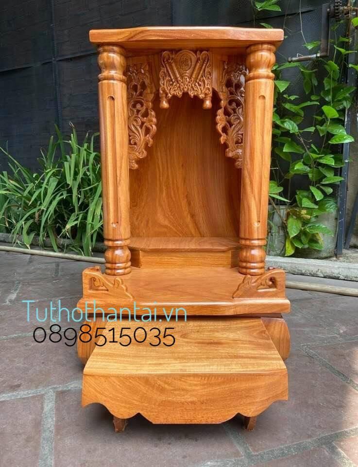 Bàn thờ thần tài gỗ gõ đỏ Cột Trơn