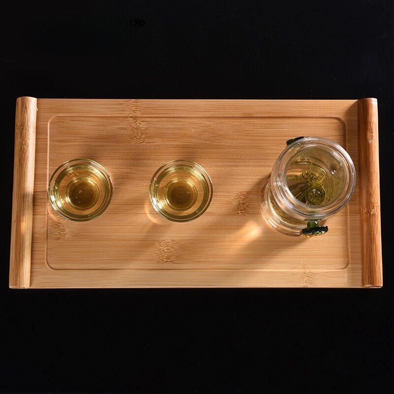 Small Tea Tray Bamboo Tea Tray Single Office Home Mini Rectangular Tea Tray Small Tea Set