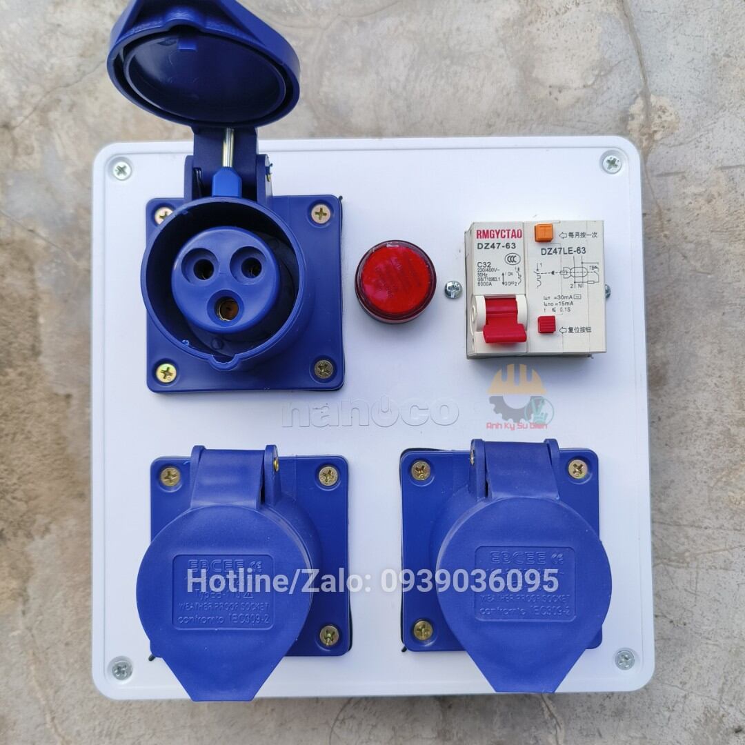 Bộ chia nguồn điện công nghiệp ổ cắm 3 chấu