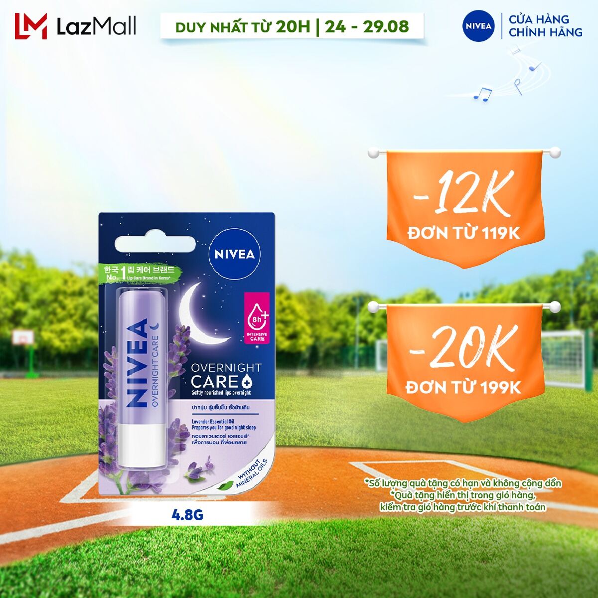 Son dưỡng môi nivea không dầu khoáng