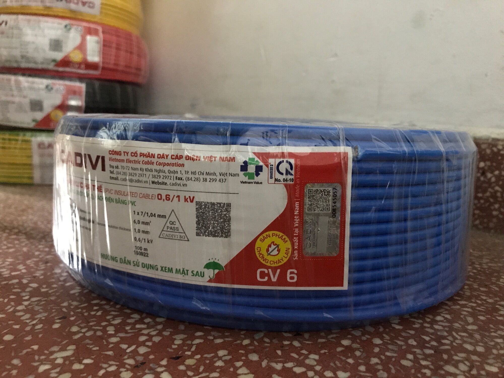 Dây điện cadivi 6.0 đơn 7 sợi