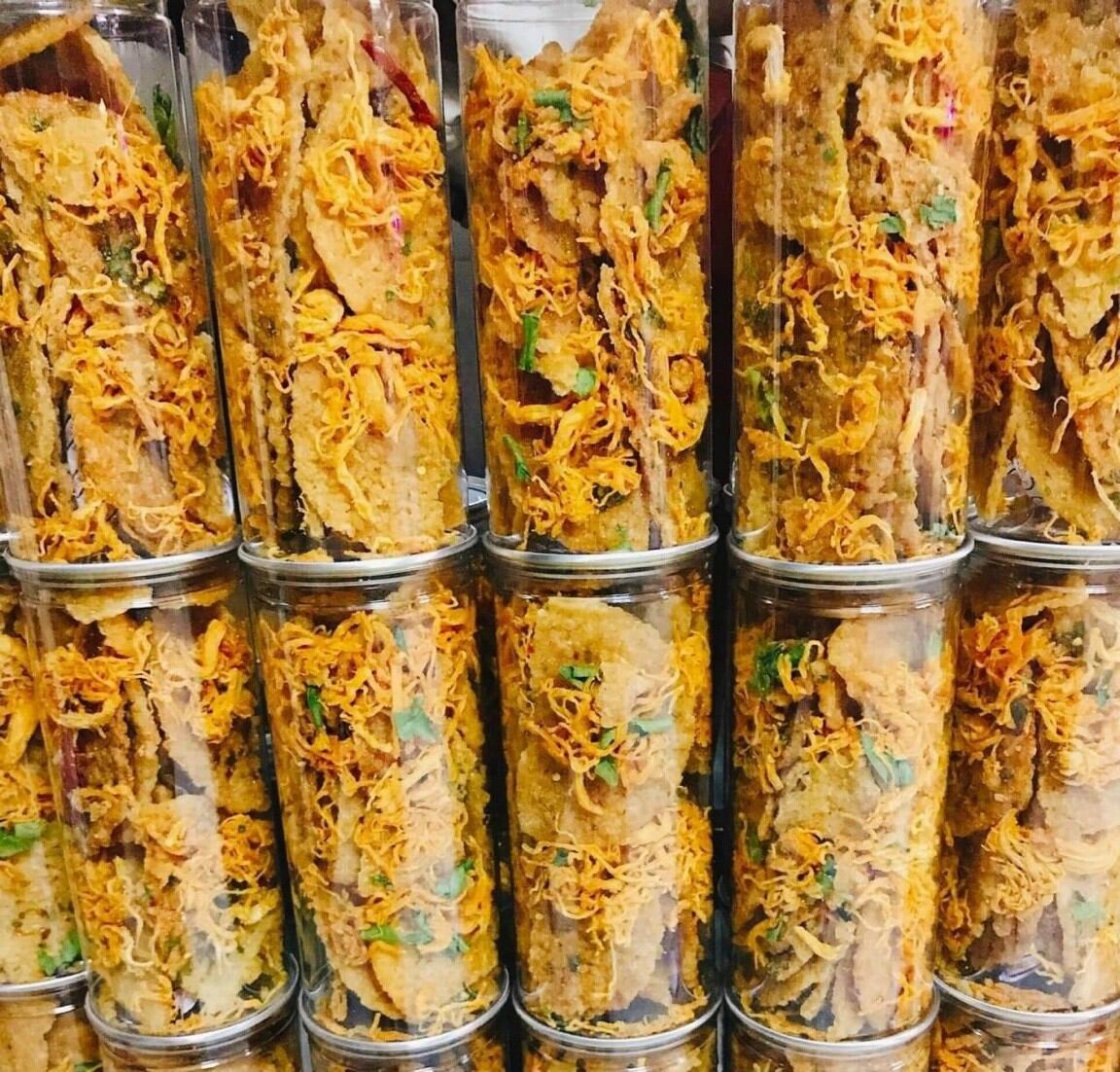 hũ pet -300gram cơm cháy lắc khô gà