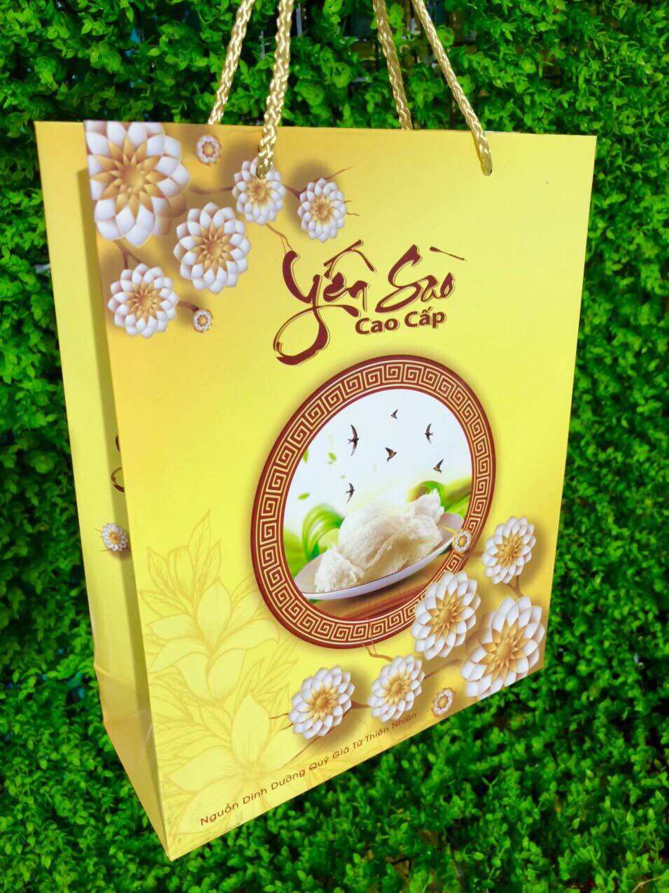 TÚI GIẤY SIZE ĐỨNG ĐỰNG YẾN SÀO CAO CẤP 100GR