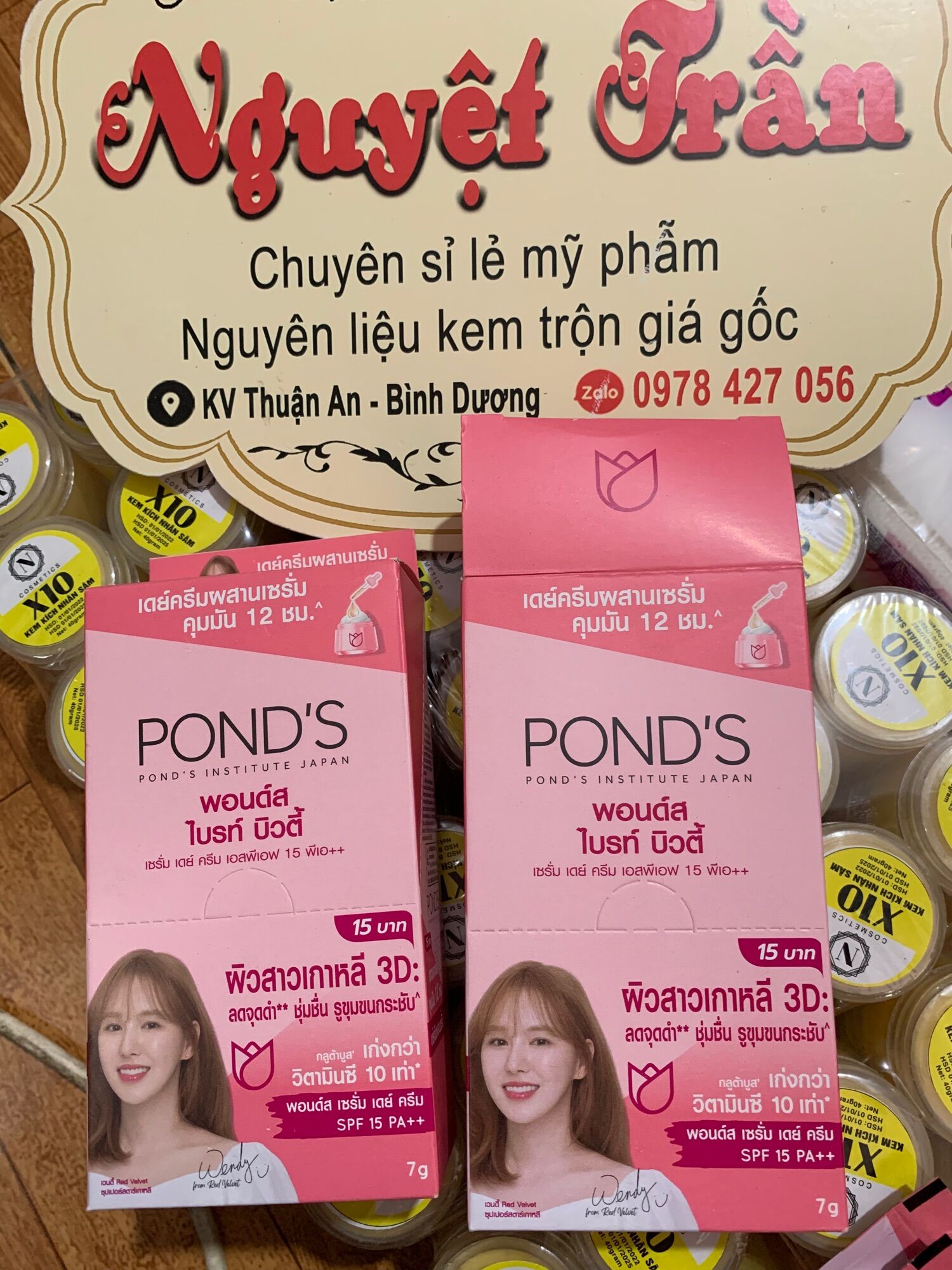 Sỉ 1 hộp 6 gói kem pond thái lan