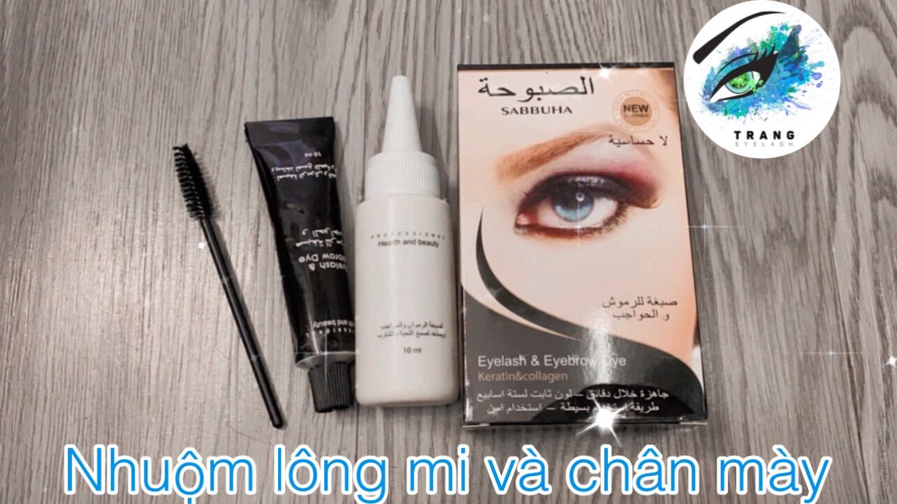 Nhuộm mi & nhuộm chân mày màu đen - hỗ trợ nhuộm đen trang eyelash