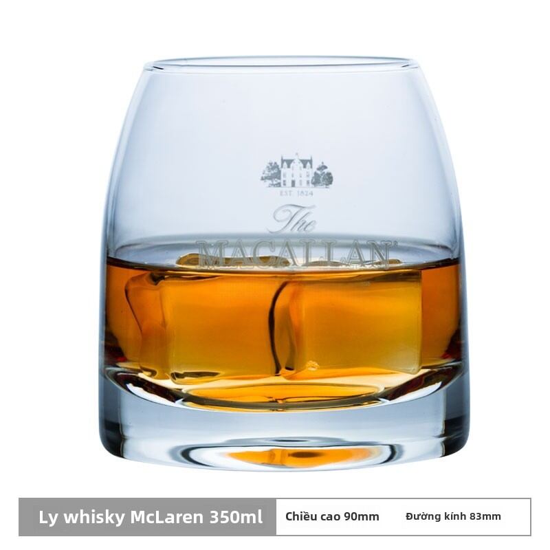 Cốc Đựng Rượu Macallan Pure Malt Whisky Glass European Style Crystal Glass Handmade Cốc Đựng Rượu Vang Hình Trái Tim 201-300ml