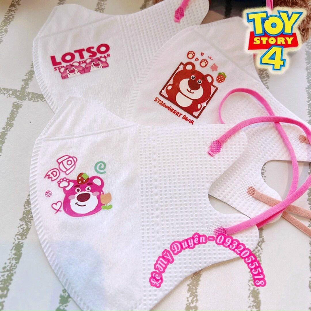 Túi 10c  Khẩu trang gấu Lotso dễ thương