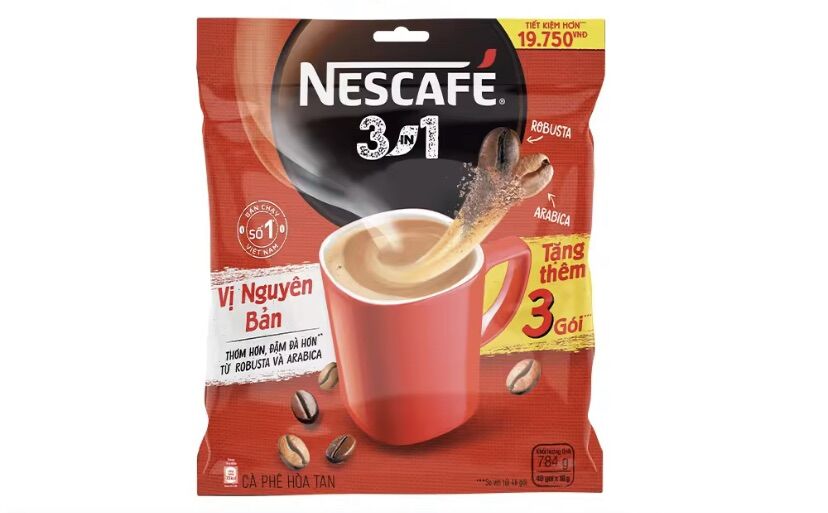 Cà phê sữa hòa tan 3 in 1 NESCAFÉ gói lớn