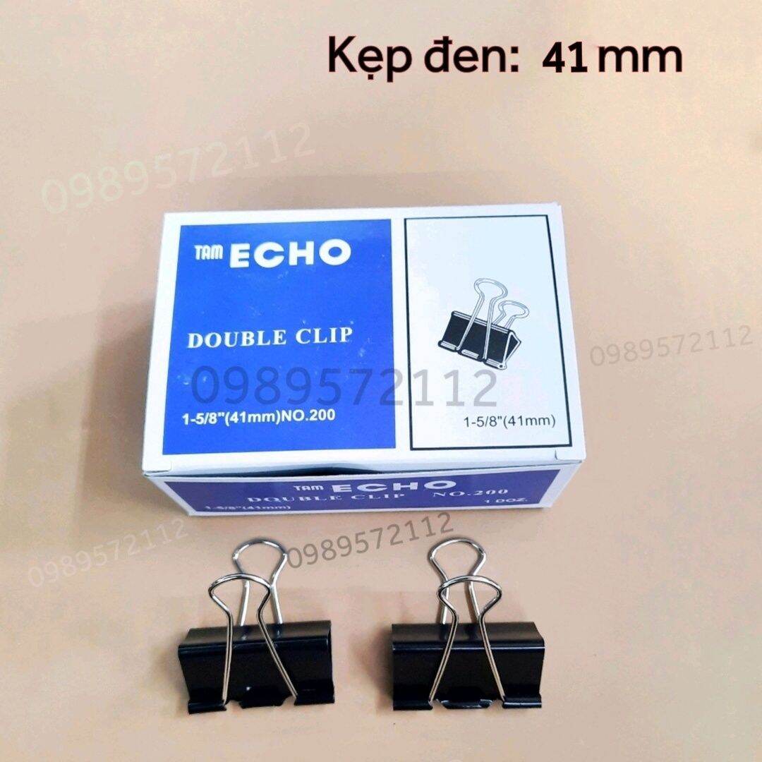 Kẹp giấy màu đen (kẹp bướm) các cỡ 15mm-51mm.