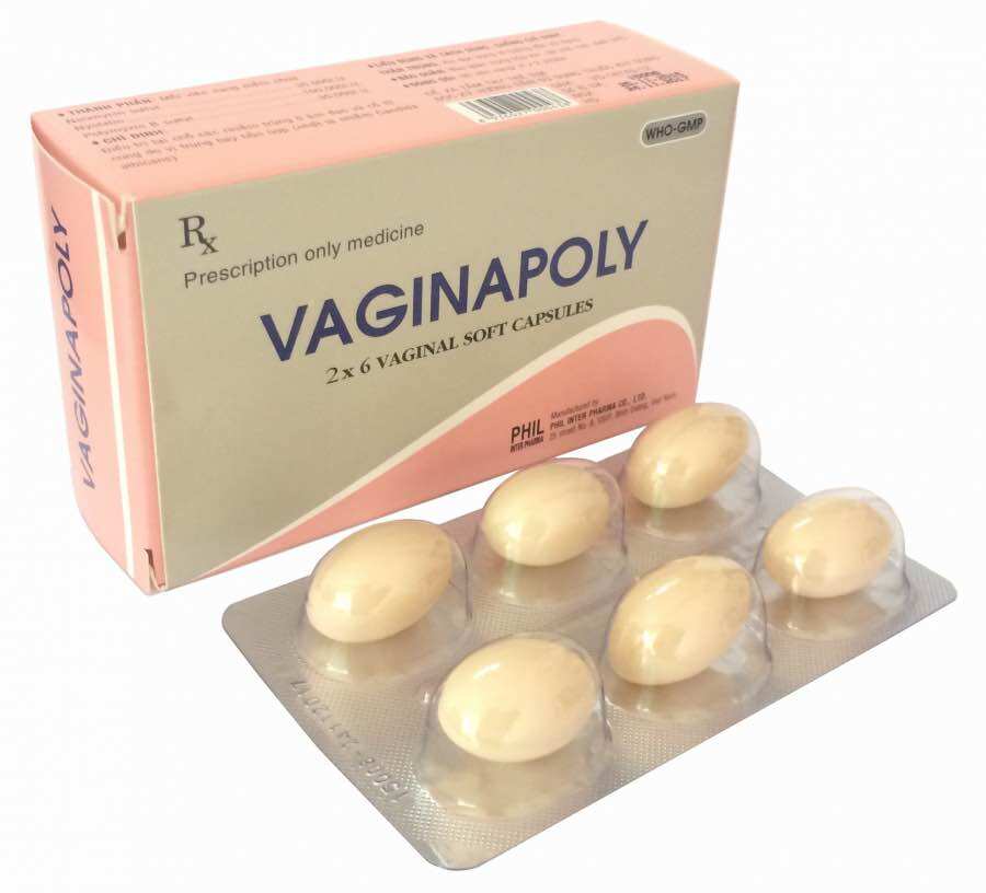 Viên đặt phụ khoa vaginapoly hộp 12 viên
