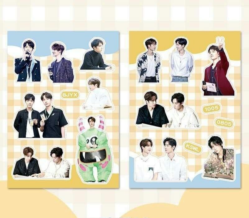 [ Sticker ] Vương Nhất Bác, Tiêu Chiến, Bát Quân Nhất Tiêu ( Hai tờ )