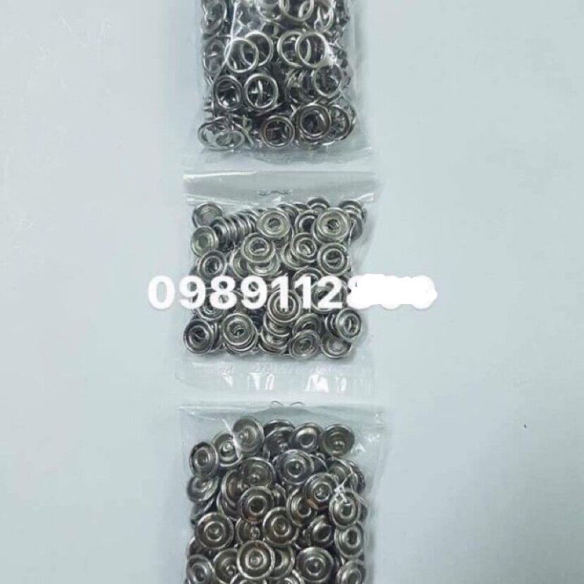 Bịch 100 cái nút bấm sắt vành cỡ 9,5mm