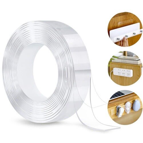 Cuộn băng keo 3m, keo 3m 2 mặt siêu dính dài 2m