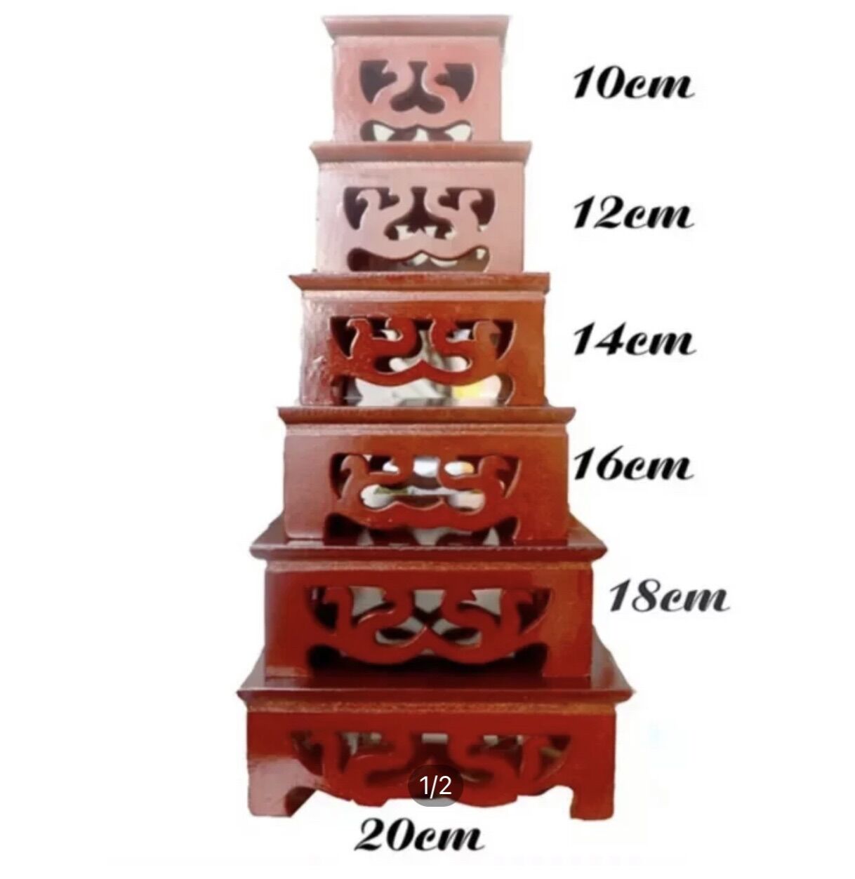 Đế gỗ vuông thờ cúng 8cm