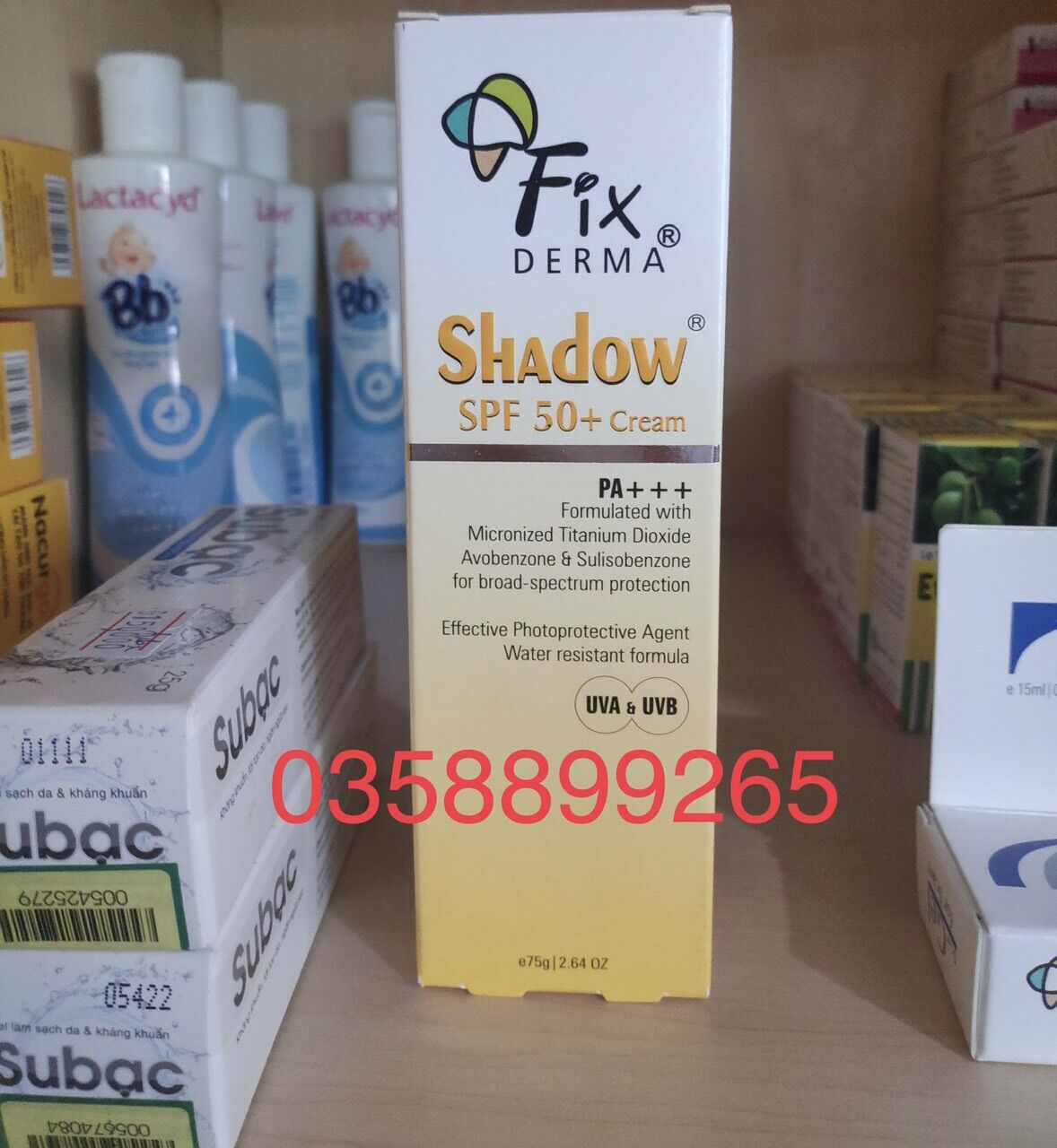 Kem chống nắng fixderma shadow spf 50+ cream 75g