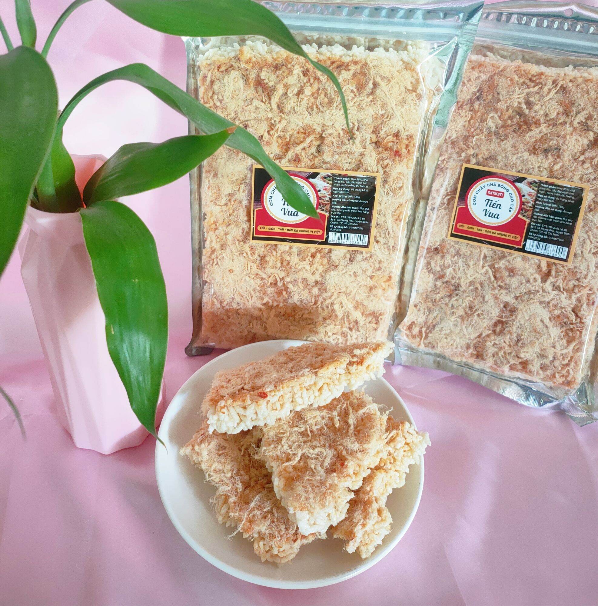 [ SALE MẠNH SĂN NHANH ]  CƠM CHÁY CHÀ BÔNG TIẾN VUA ( 180gr, gói)  combo 10 bịch cơm cháy