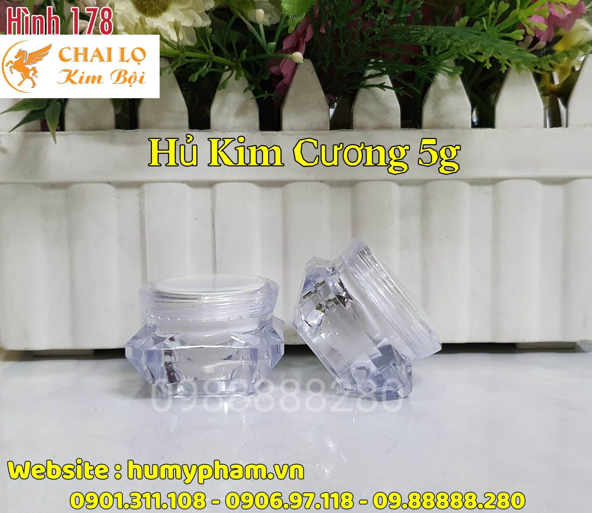 Hủ chiết kem mỹ phẩm - hủ kim cương 5g