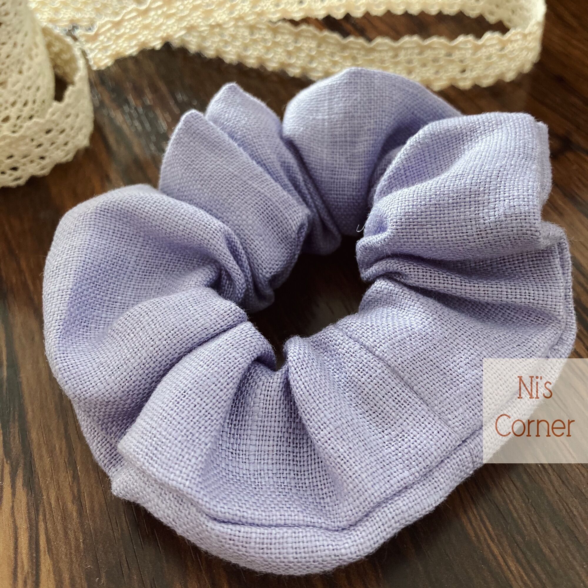 [HCM]Scrunchies - Cột tóc Linen Tone Tím (Pure Linen)