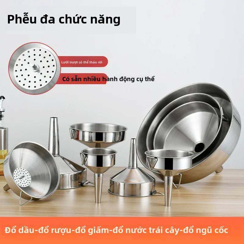 Phễu Inox Miệng Lớn Dầu Nhà Bếp Có Màn Hình Lọc Thiết Kế Treo Dày Để Sử Dụng Trong Gia Đình