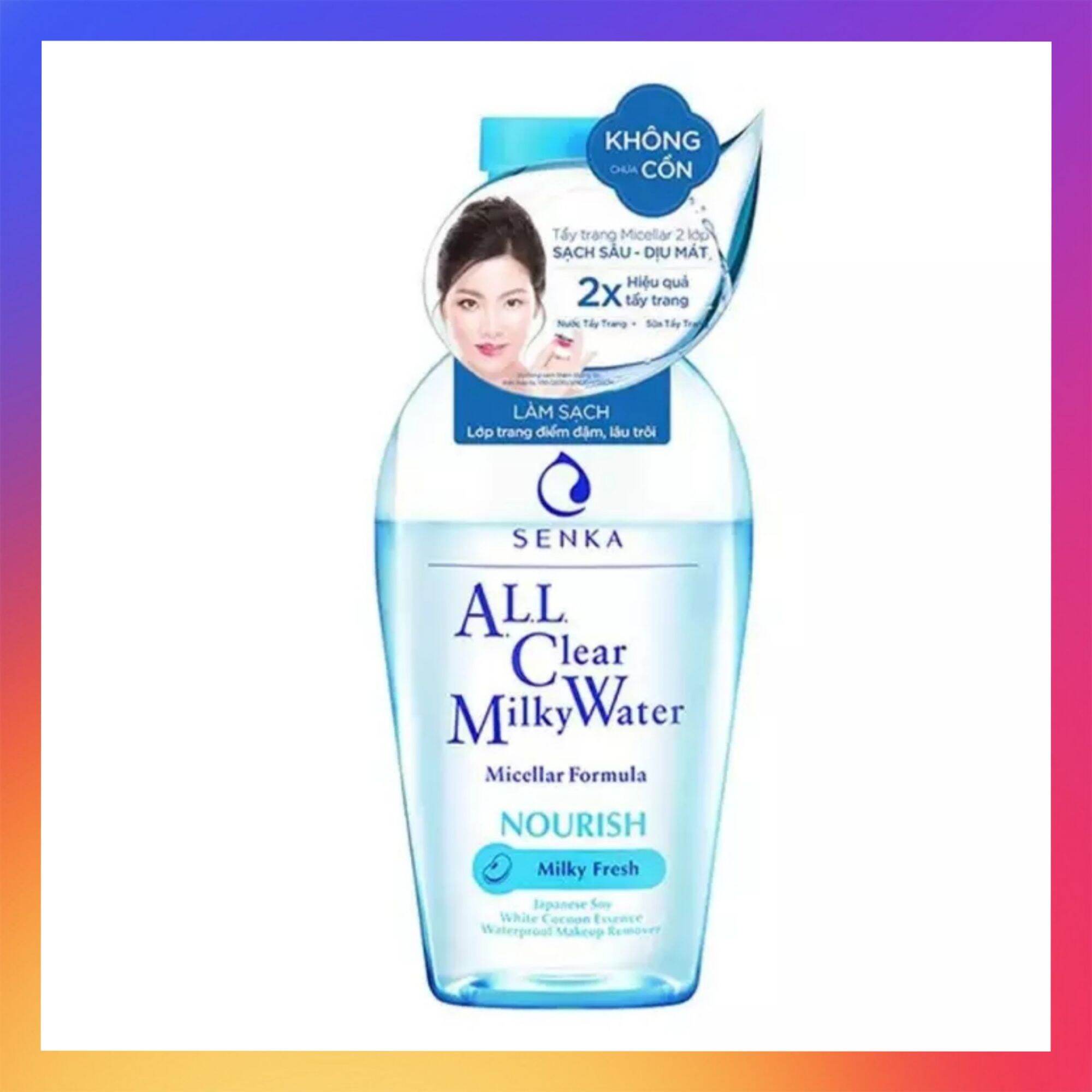 [Hcm][ Freeship Max ] Nước Tẩy Trang All Clear Milky Water 2 Lớp Senka 230Ml