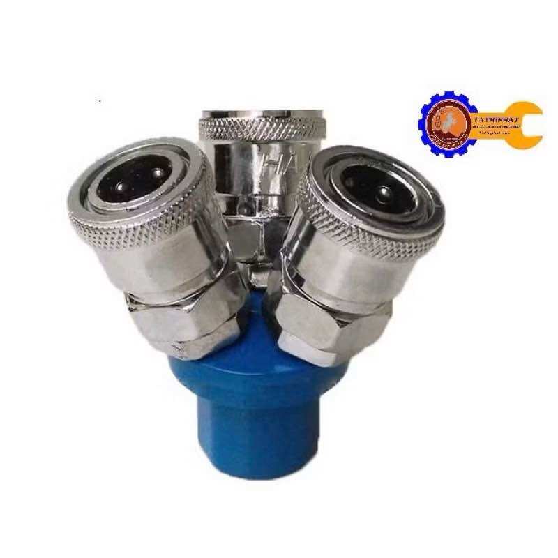 Chạc chia 3 khí nén máy nén khí đầu ren trong 12
