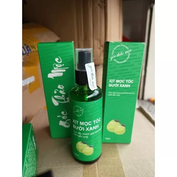 XỊT MỌC TÓC BƯỞI XANH _100ml [mẫu mới xịn]