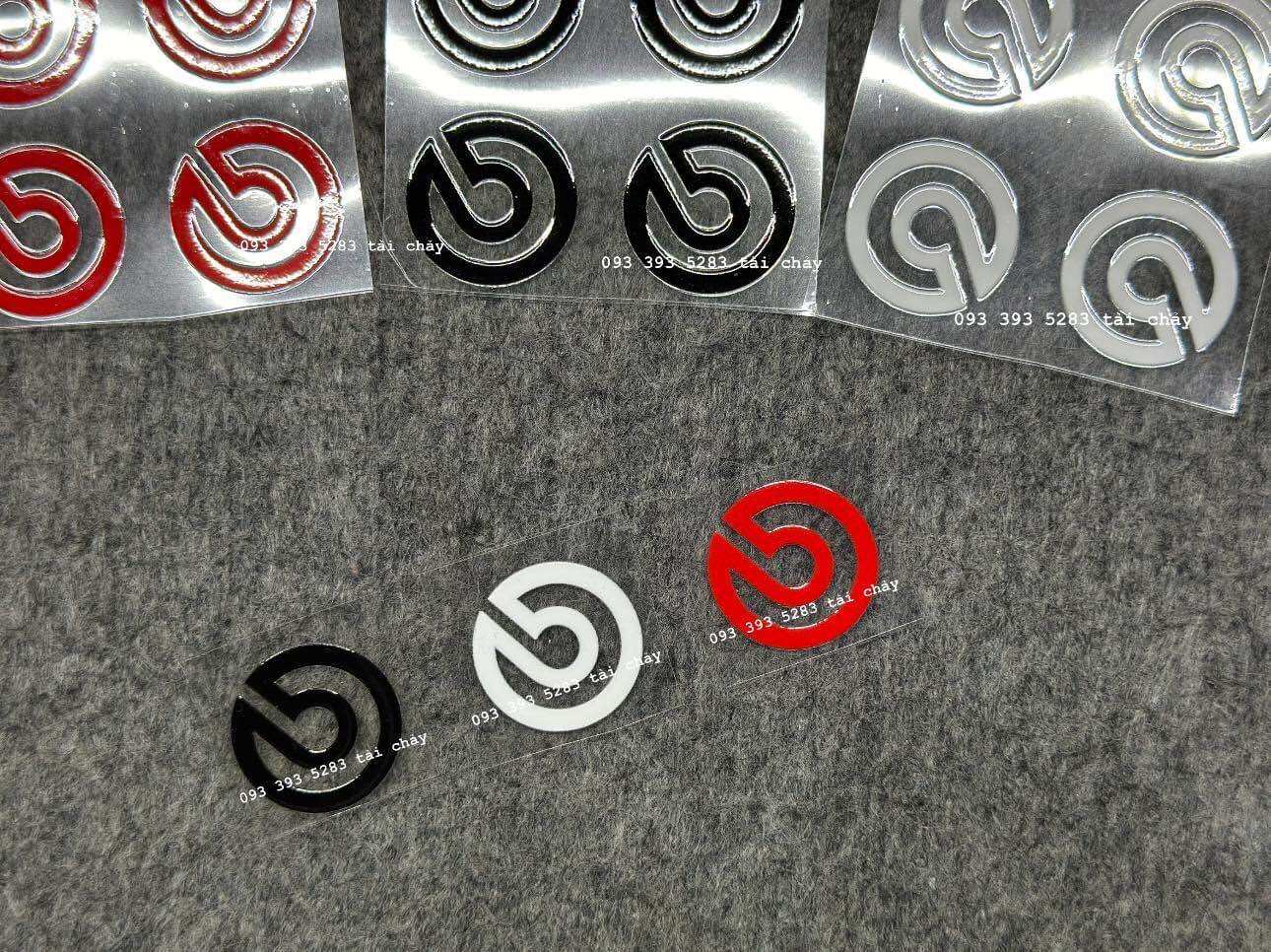 [ 1 TEM ] TEM STICKER BEMBO ( LỘT ĐƯỢC ) IN MỰC NỔI CAO CẤP DÁN TRANG TRÍ XE