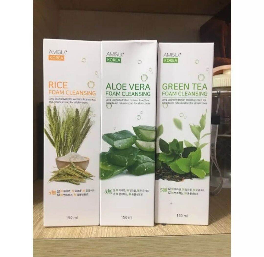 Sữa rửa mặt Amisilk Korea giúp làm sạch da, sáng da (Lọ 150ml)
