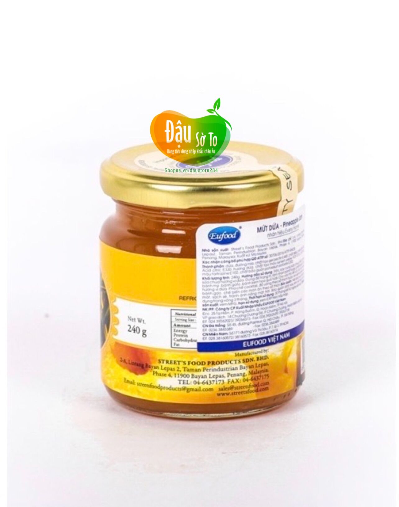 Mứt dứa 240g nhập khẩu Malaysia, Everyhome