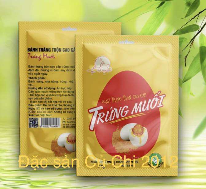 Combo 10 túi Bánh tráng trộn cao cấp trứng muối