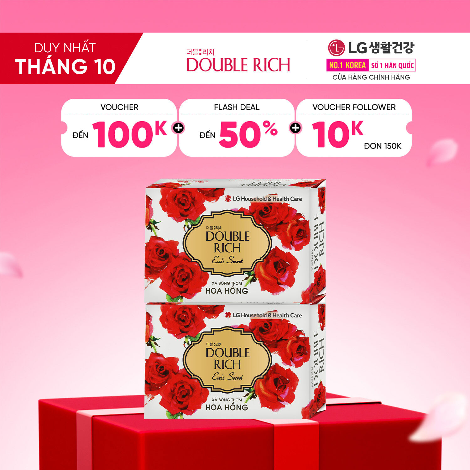 Combo 2 Double rich hương hoa hồng (Eva's Secret) Soap 90G NEW