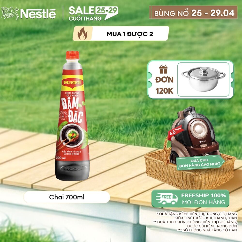 [ƯU ĐÃI THÁNG 4] [FREESHIP TOÀN QUỐC] Chai Nước tương MAGGI® Đậu Nành Đậm Đặc 700ml
