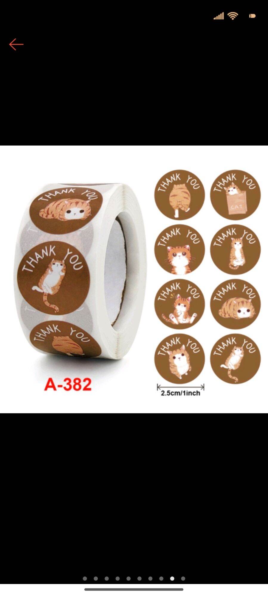 (Nhiều mẫu) Cuộn 500 tem / nhãn dán/ sticker cảm ơn dễ thương, xinh xắn