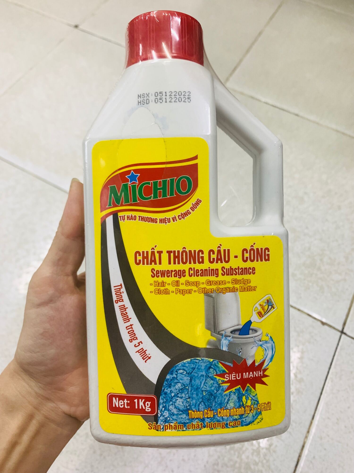 [Date 2025] Chất thông cầu - cống Michio siêu mạnh 1kg