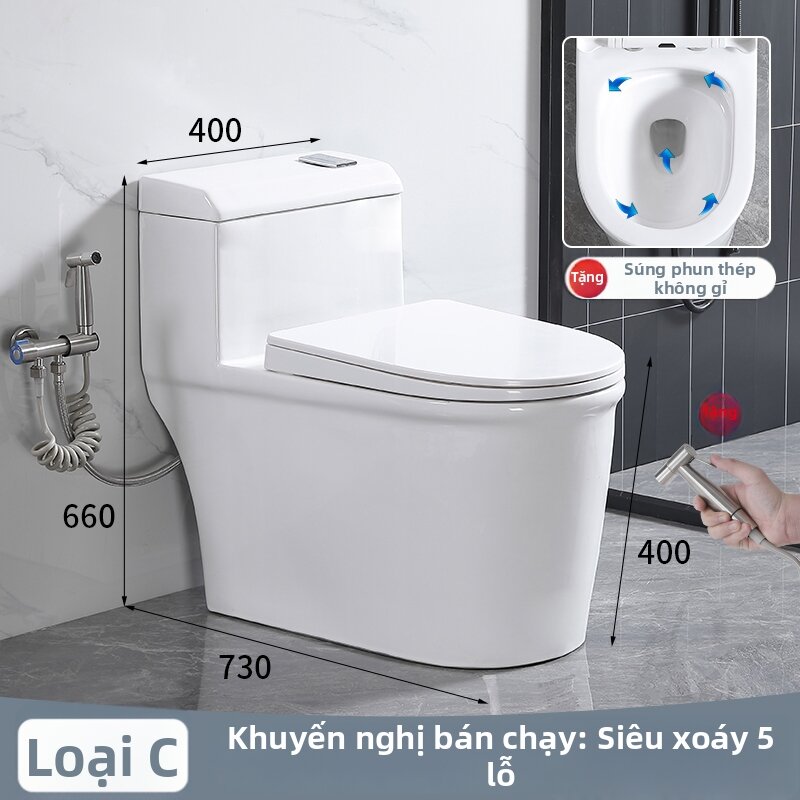 Siphonic Anti-Splash Toilet Large Pipe - 4