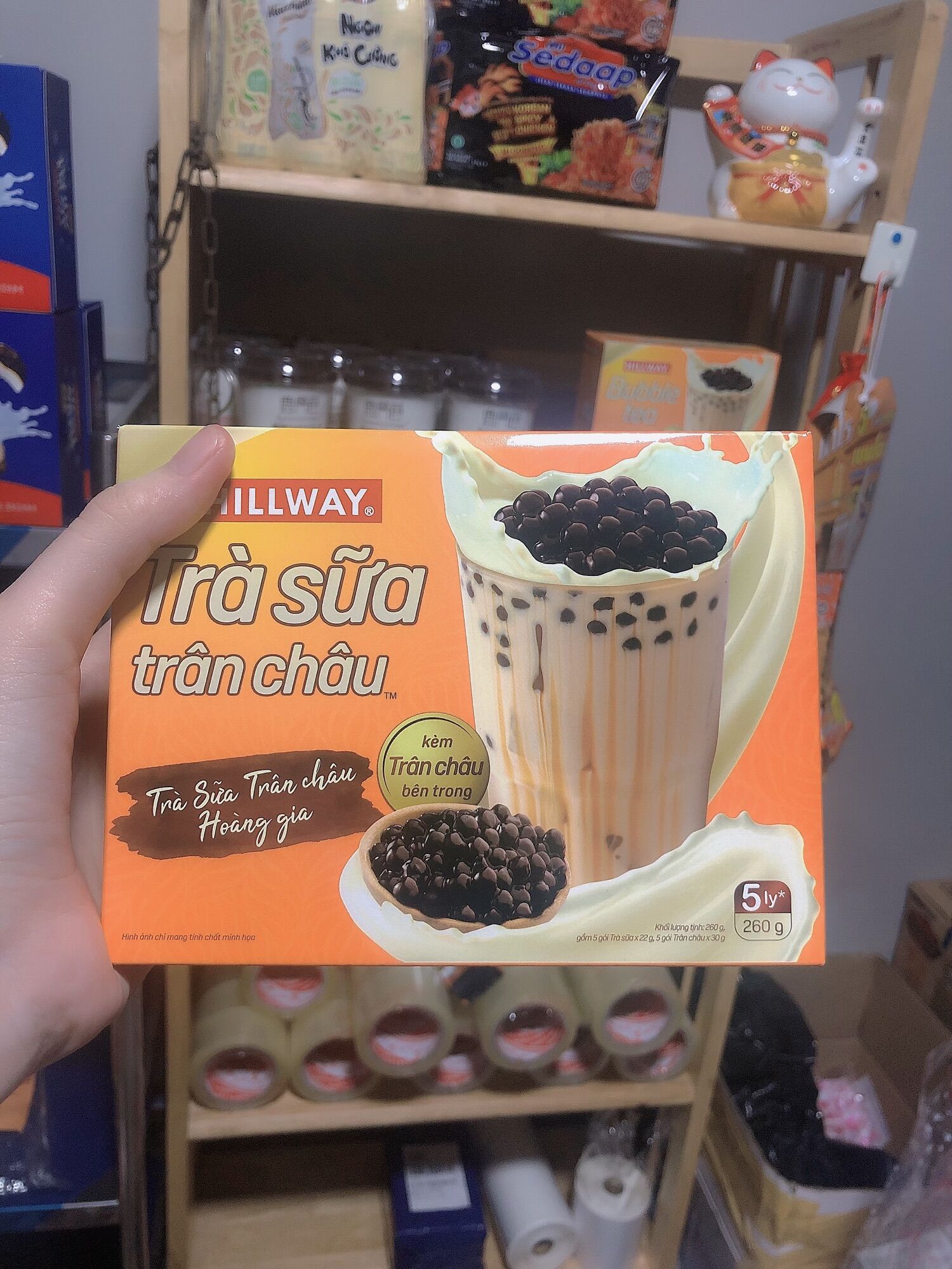 Trà sữa Hillway 260g/10gói (5 gói trà sữa, 5 gói trân châu)
